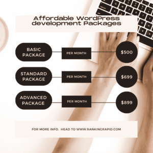 Affordable WordPress development packages on Ranking Rapid